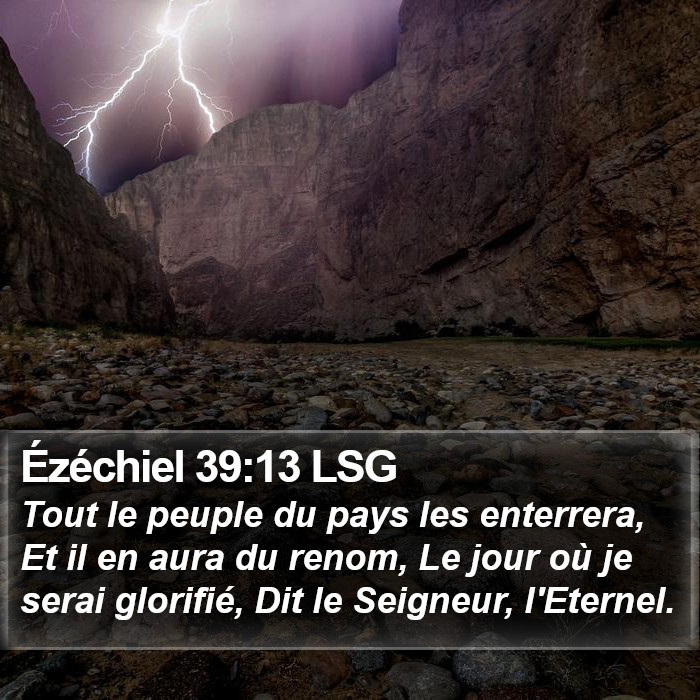 Ézéchiel 39:13 LSG Bible Study