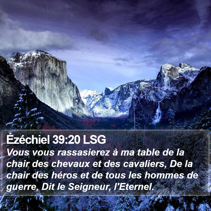 Ézéchiel 39:20 LSG Bible Study