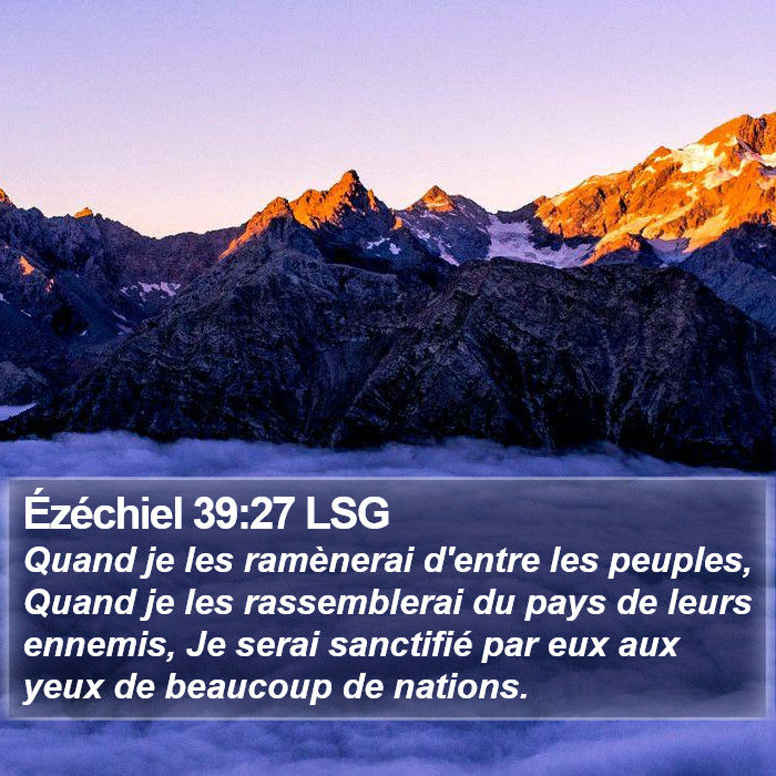 Ézéchiel 39:27 LSG Bible Study