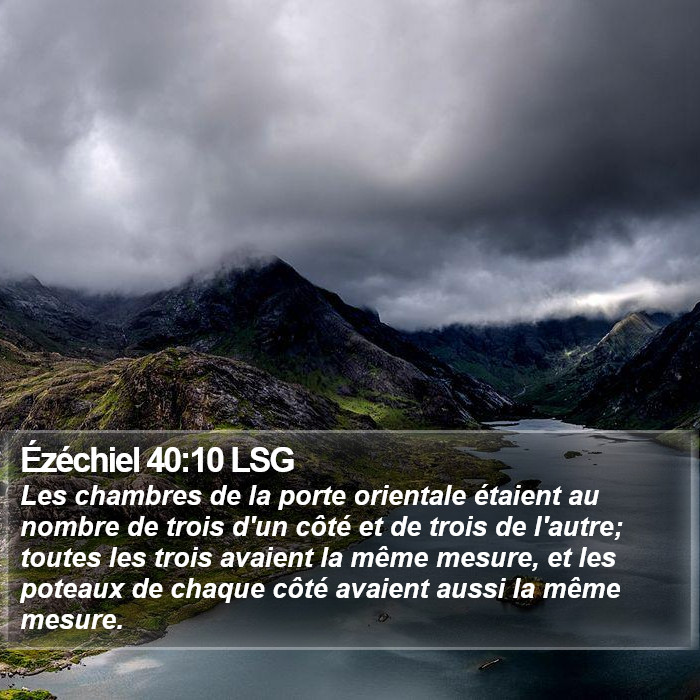 Ézéchiel 40:10 LSG Bible Study