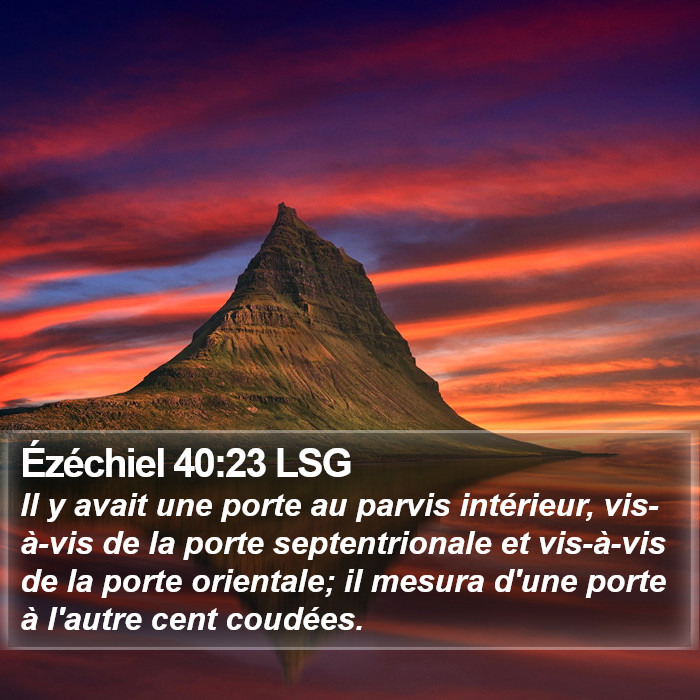 Ézéchiel 40:23 LSG Bible Study