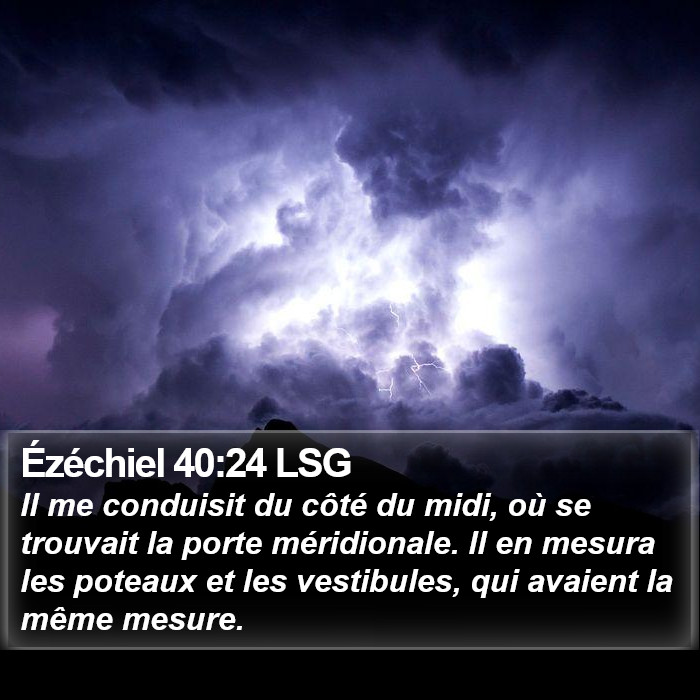 Ézéchiel 40:24 LSG Bible Study