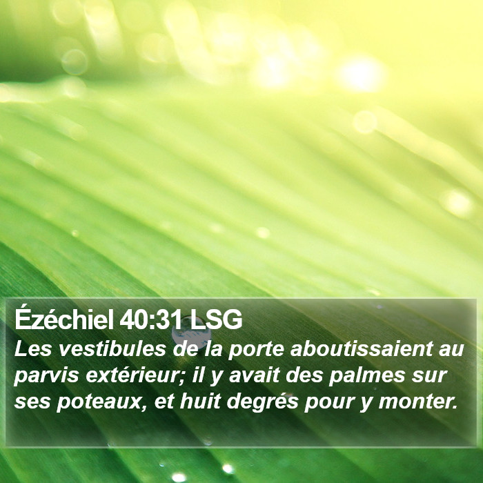 Ézéchiel 40:31 LSG Bible Study