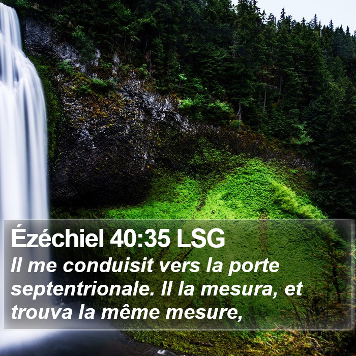 Ézéchiel 40:35 LSG Bible Study