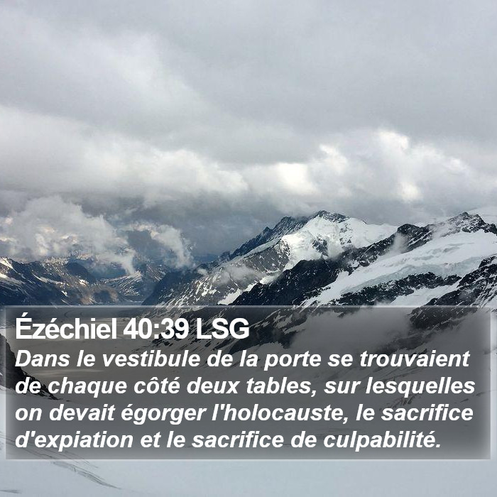 Ézéchiel 40:39 LSG Bible Study