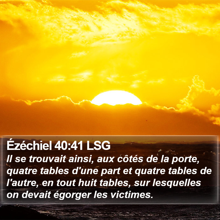 Ézéchiel 40:41 LSG Bible Study