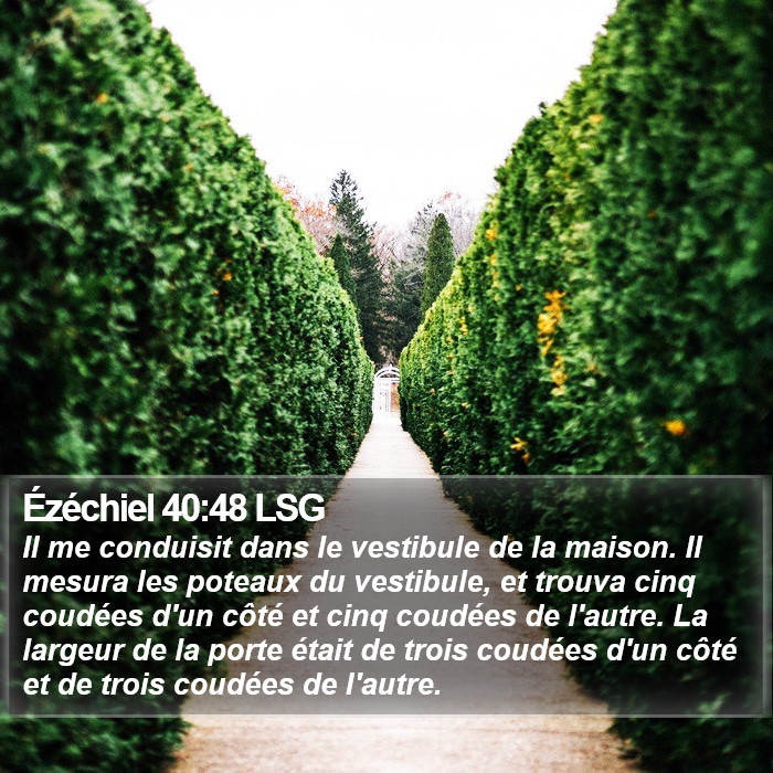 Ézéchiel 40:48 LSG Bible Study