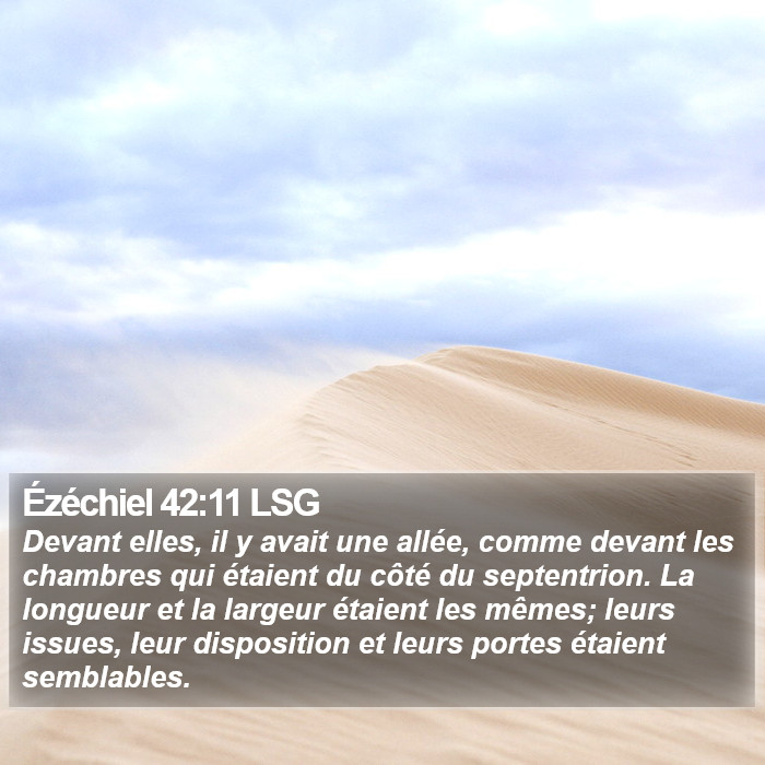 Ézéchiel 42:11 LSG Bible Study
