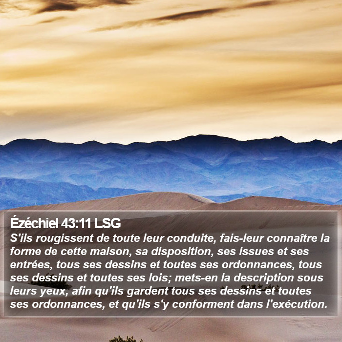 Ézéchiel 43:11 LSG Bible Study