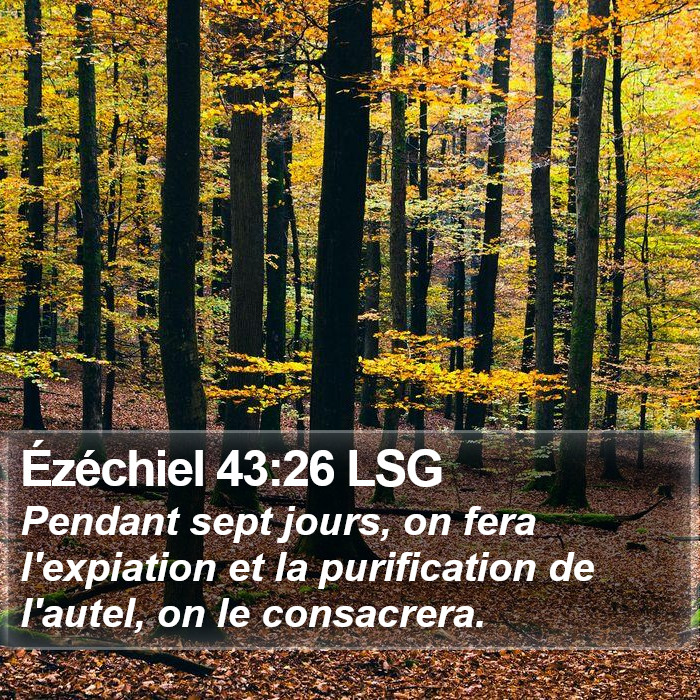 Ézéchiel 43:26 LSG Bible Study