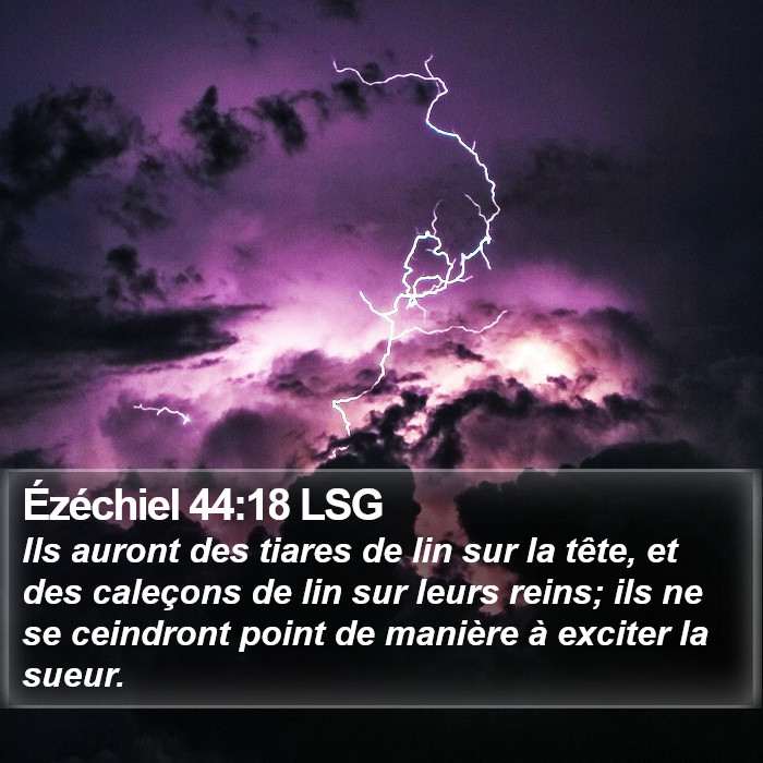 Ézéchiel 44:18 LSG Bible Study