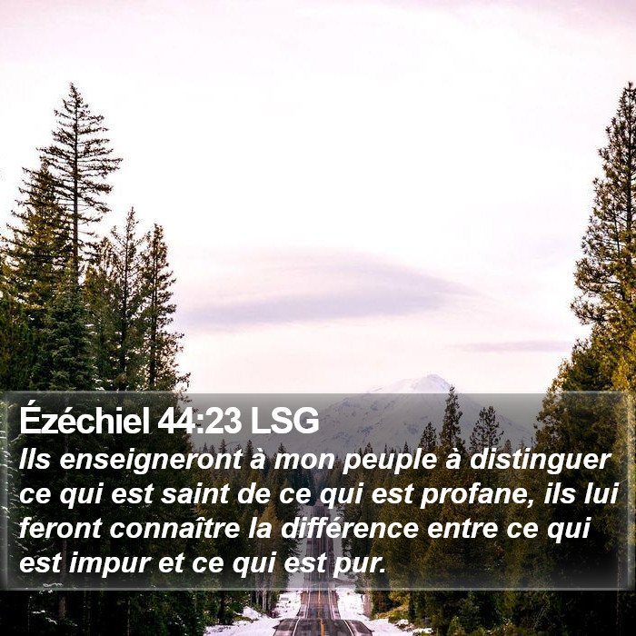 Ézéchiel 44:23 LSG Bible Study