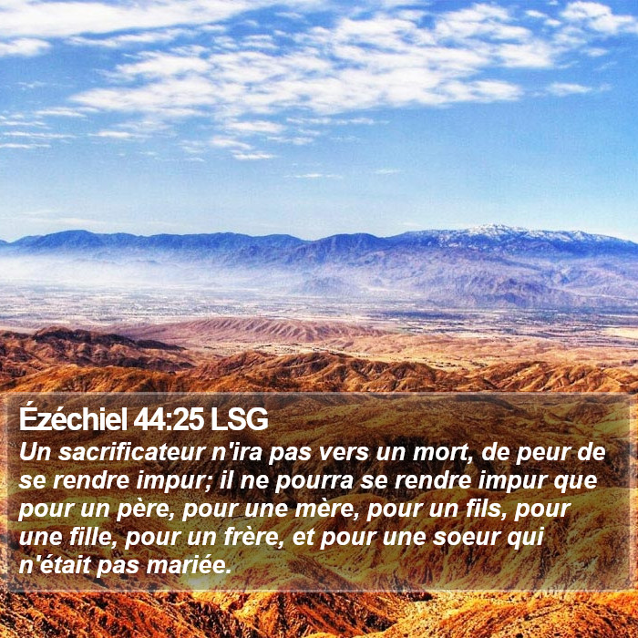 Ézéchiel 44:25 LSG Bible Study