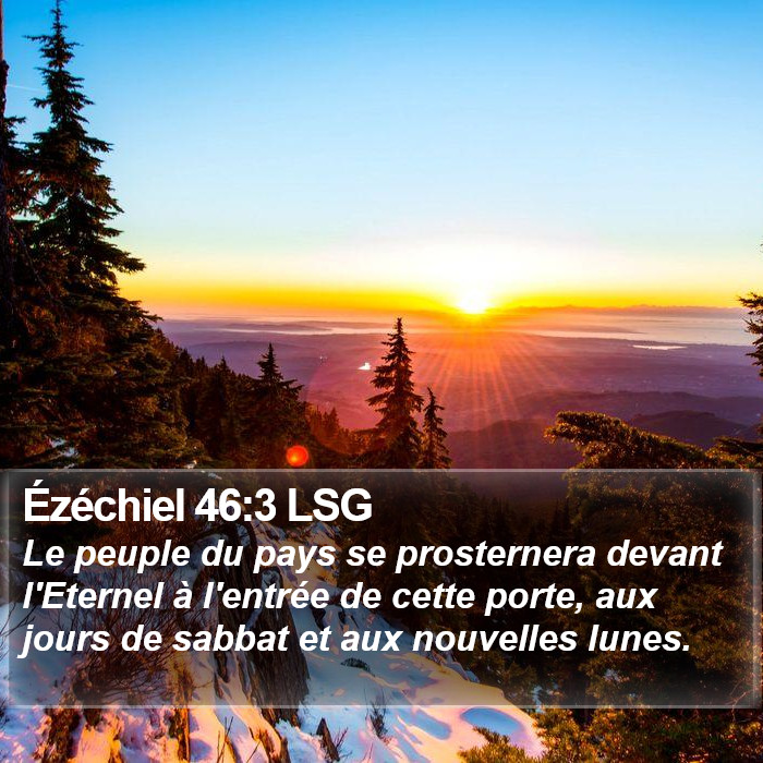 Ézéchiel 46:3 LSG Bible Study