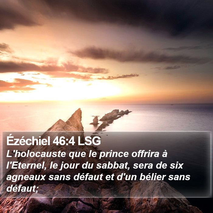 Ézéchiel 46:4 LSG Bible Study