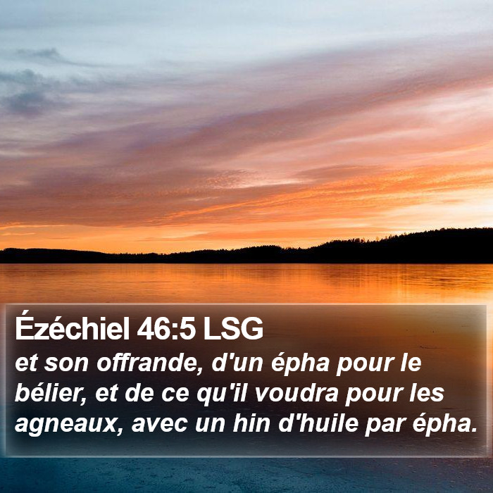 Ézéchiel 46:5 LSG Bible Study