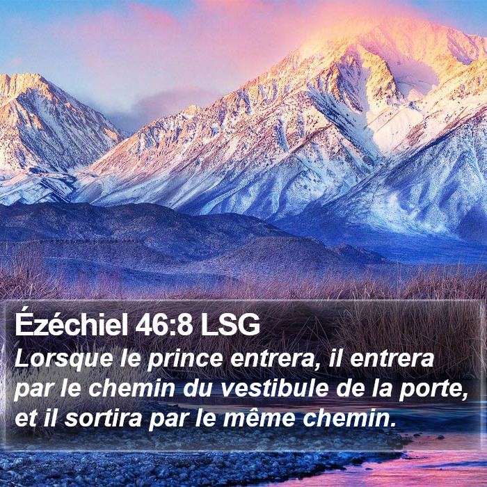 Ézéchiel 46:8 LSG Bible Study