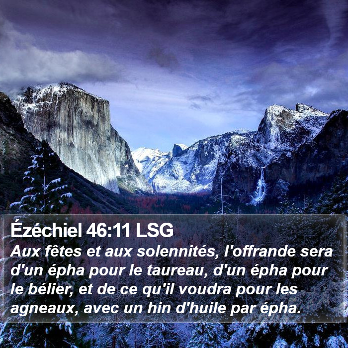 Ézéchiel 46:11 LSG Bible Study