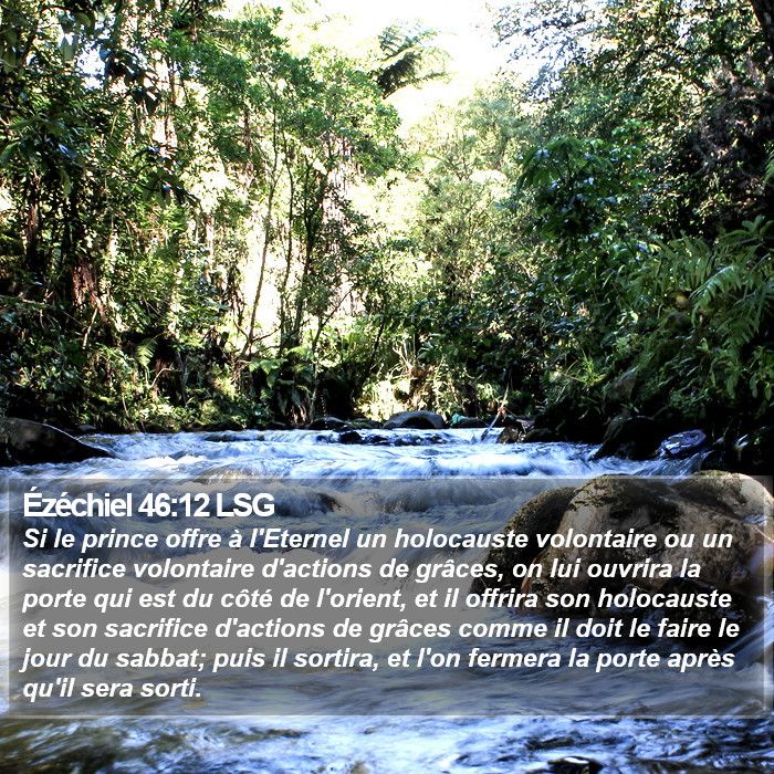 Ézéchiel 46:12 LSG Bible Study