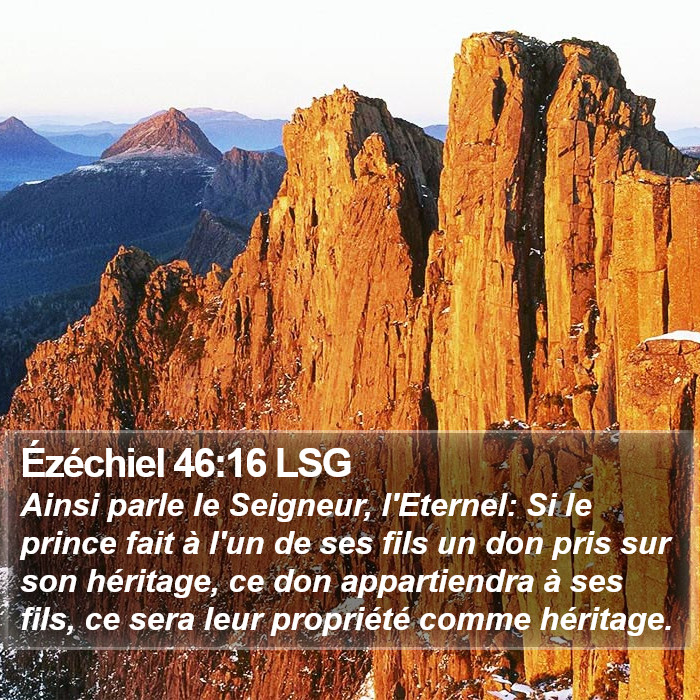 Ézéchiel 46:16 LSG Bible Study