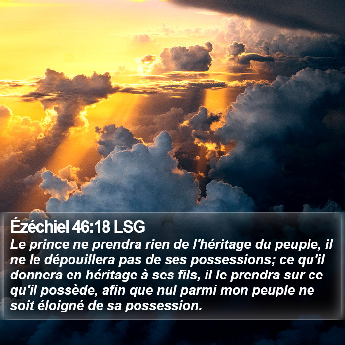 Ézéchiel 46:18 LSG Bible Study