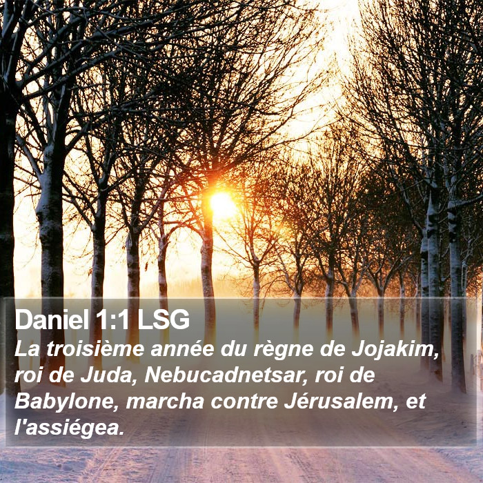 Daniel 1:1 LSG Bible Study