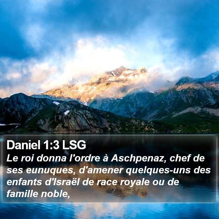 Daniel 1:3 LSG Bible Study