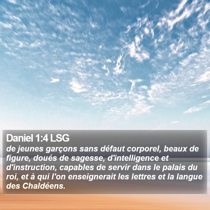 Daniel 1:4 LSG Bible Study