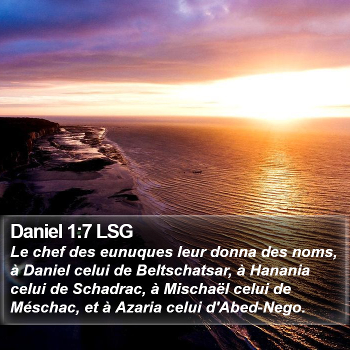 Daniel 1:7 LSG Bible Study