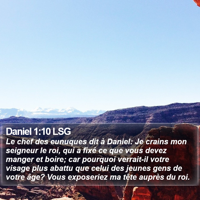 Daniel 1:10 LSG Bible Study