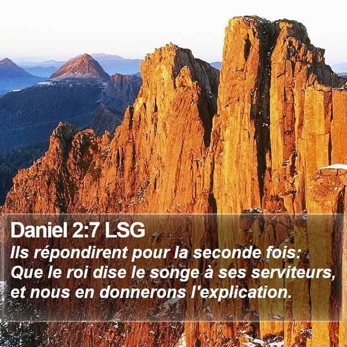 Daniel 2:7 LSG Bible Study