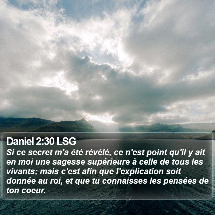 Daniel 2:30 LSG Bible Study