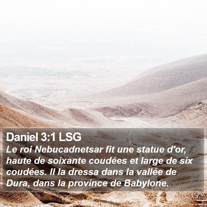 Daniel 3:1 LSG Bible Study