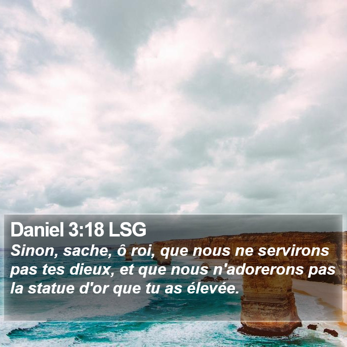 Daniel 3:18 LSG Bible Study