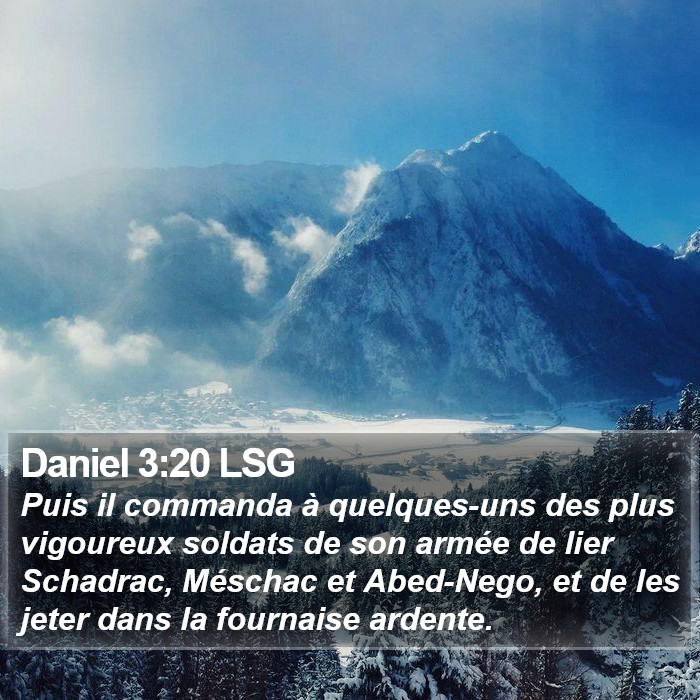 Daniel 3:20 LSG Bible Study