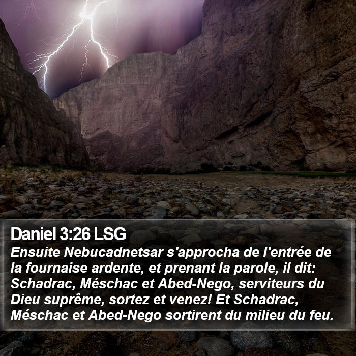 Daniel 3:26 LSG Bible Study