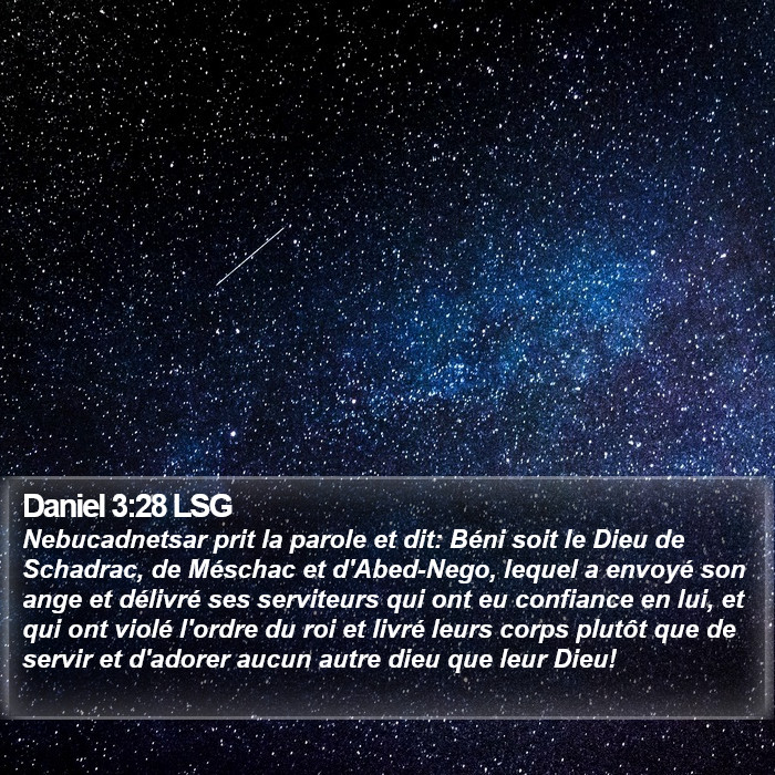 Daniel 3:28 LSG Bible Study