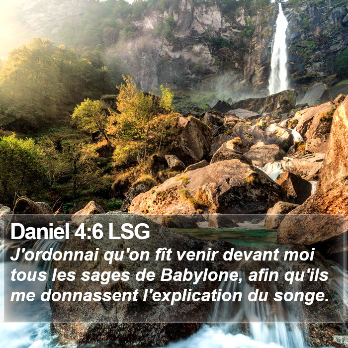 Daniel 4:6 LSG Bible Study