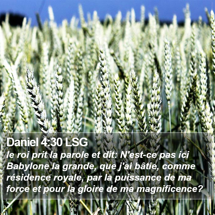 Daniel 4:30 LSG Bible Study