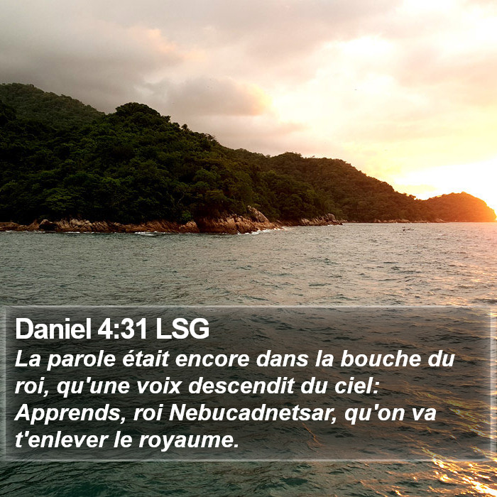 Daniel 4:31 LSG Bible Study