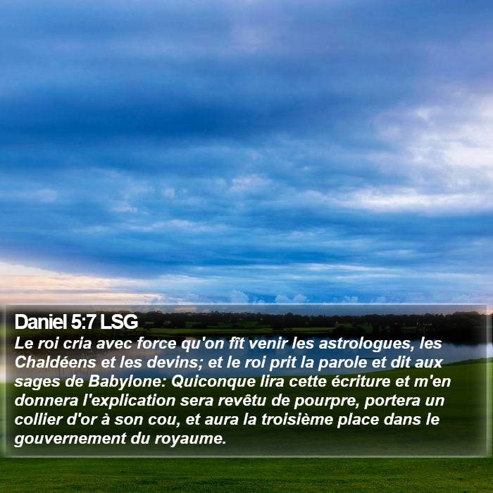 Daniel 5:7 LSG Bible Study