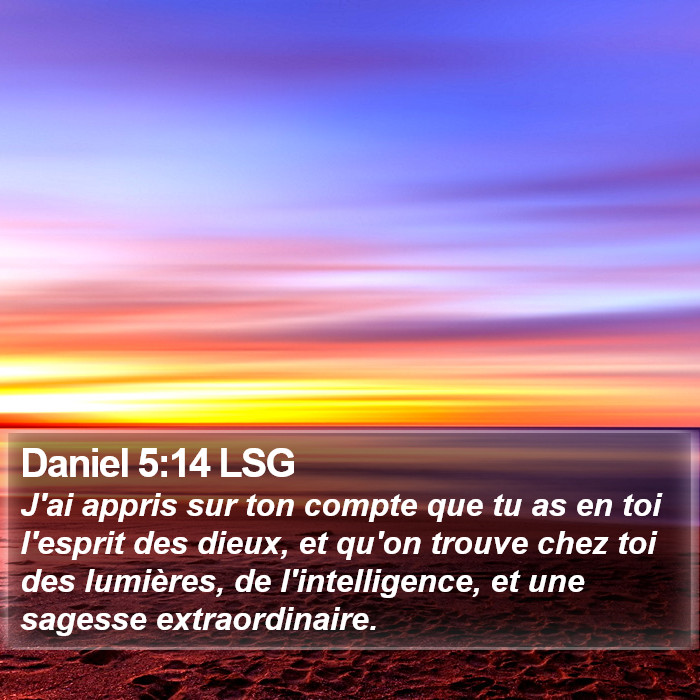 Daniel 5:14 LSG Bible Study