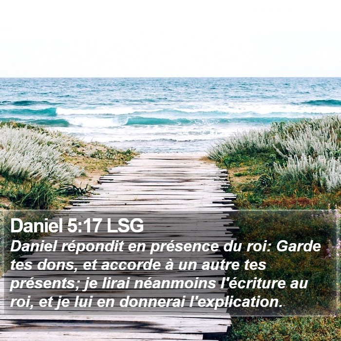 Daniel 5:17 LSG Bible Study