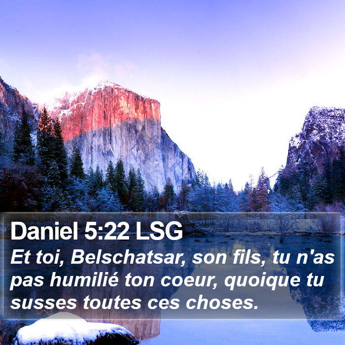 Daniel 5:22 LSG Bible Study