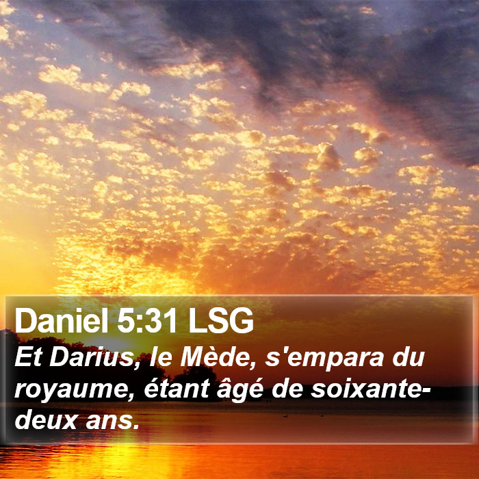Daniel 5:31 LSG Bible Study