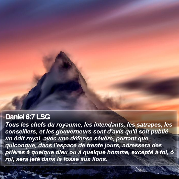 Daniel 6:7 LSG Bible Study