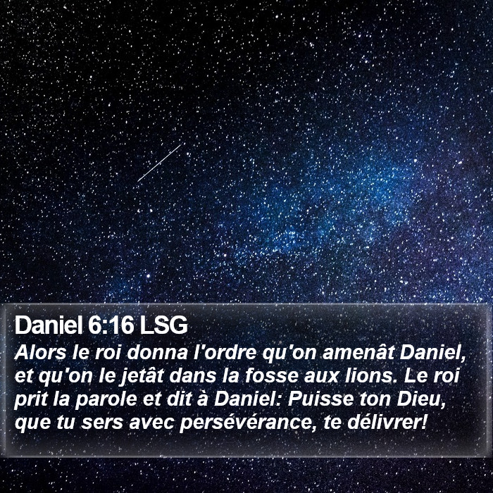 Daniel 6:16 LSG Bible Study