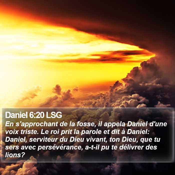 Daniel 6:20 LSG Bible Study