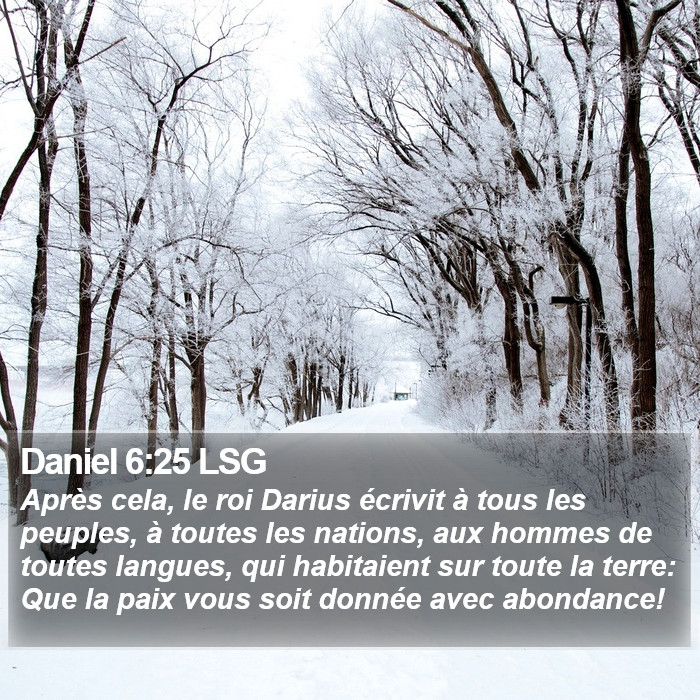 Daniel 6:25 LSG Bible Study