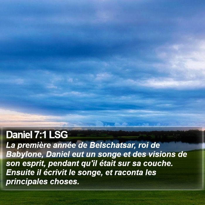 Daniel 7:1 LSG Bible Study